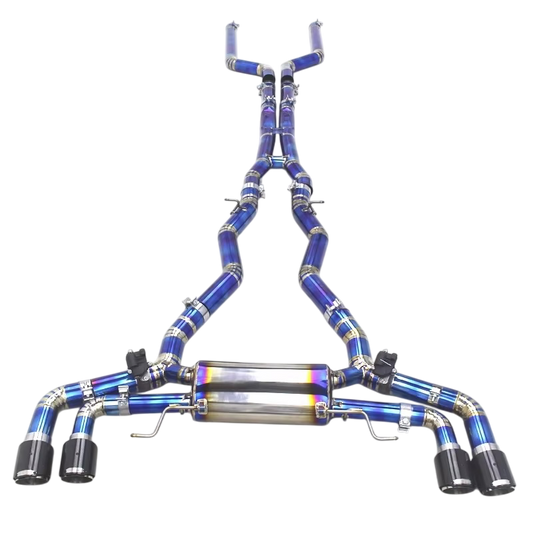 BCC BMW M8 F91/F93/F92 Titanium Catback Exhaust Valved