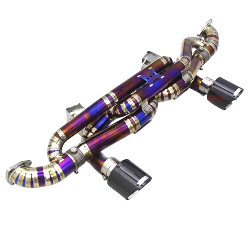BCC Porsche 718 Cayman GT4 RS Titanium Catback Exhaust Valved