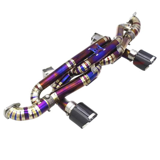 BCC Porsche 718 Cayman GT4 RS Titanium Catback Exhaust Valved