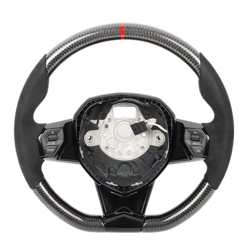 BCC Lamborghini Aventador Carbon and Alcantara Steering Wheel With Carbon Trim Red Stripe (Copy)