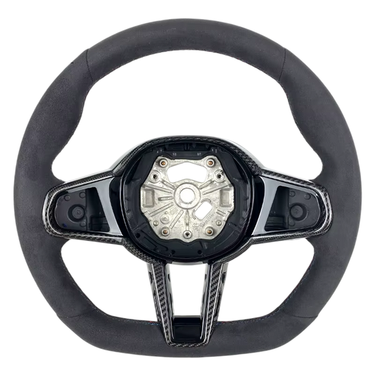 BCC G8X Full Alcantara LCI Steering Wheel With Carbon Trim NO Stripe