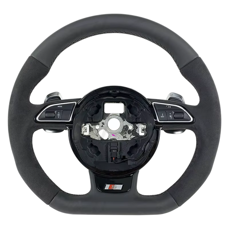 BCC Audi S4/S5/RS4/RS5 B8/B8.5 Alcantara and Leather Flat Bottom Steering Wheel
