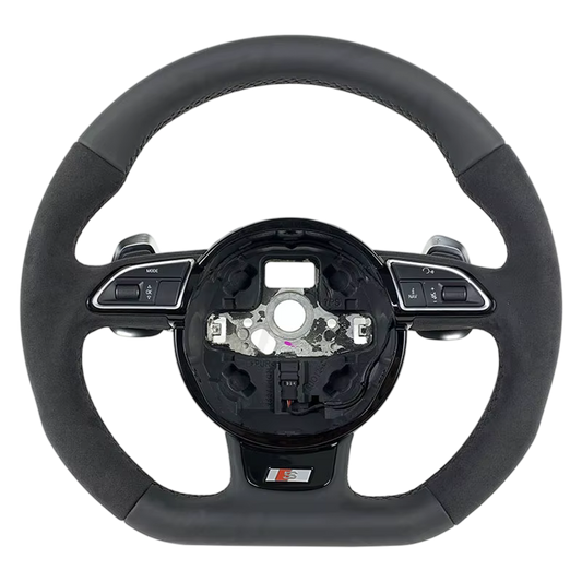 BCC Audi S4/S5/RS4/RS5 B8/B8.5 Alcantara and Leather Flat Bottom Steering Wheel